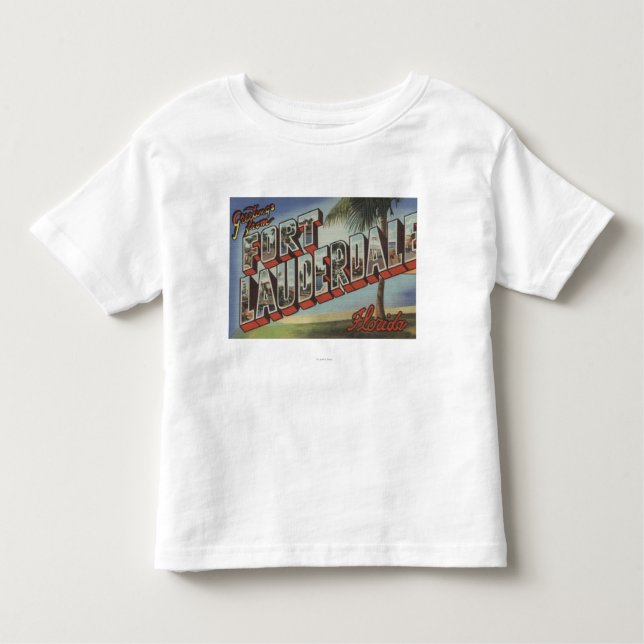 Fort Lauderdale Florida - stora brevplatser Tee Shirt (Framsida)