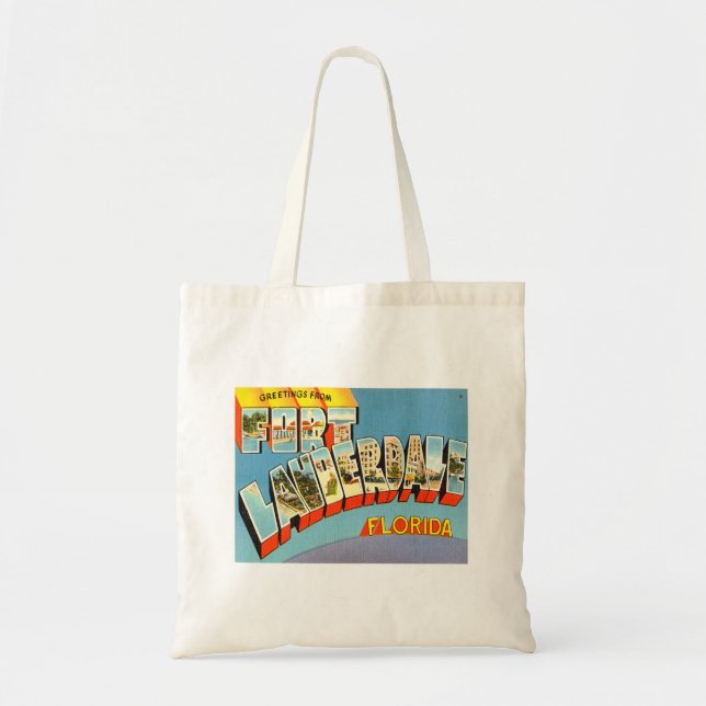 Fort Lauderdale Florida Sunshine State Tote Bag Tygkasse (Framsidan)