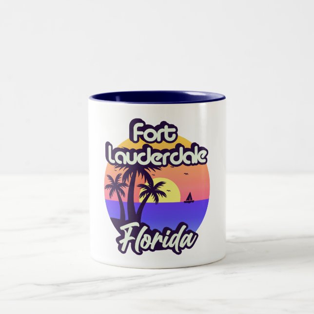 Fort Lauderdale Florida Två-Tonad Mugg (Center)