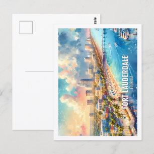 Fort Lauderdale Florida US Berömd Ställe Vykort