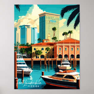 Fort Lauderdale Florida vintage resor Poster