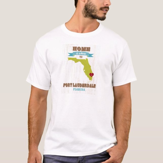 Fort Lauderdale hem- Florida karta - är var Tröja (Framsida)