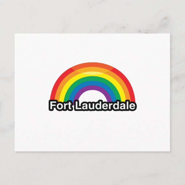 FORT LAUDERDALE HGBT PRIDE RAINBOW -.png Vykort (Framsida)
