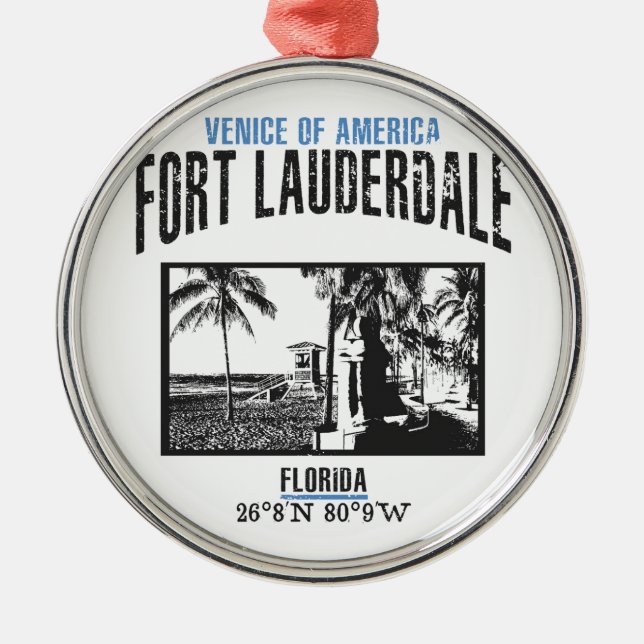 Fort Lauderdale Julgransprydnad Metall (Framsidan)