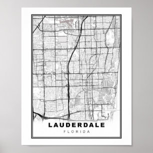 Fort Lauderdale Karta Poster