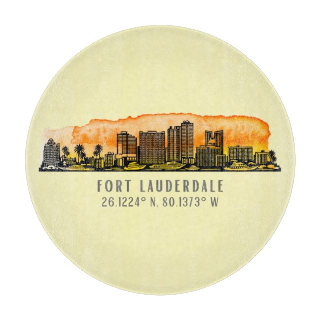 Fort Lauderdale Skyline & Coordinates (Framsidan)