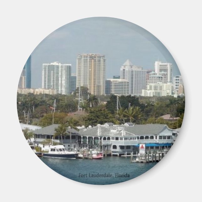 Fort Lauderdale Skyline Magnet (Framsidan)