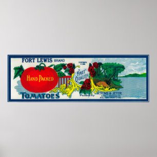 Fort Lewis tomat LabelRoanoke, VA Poster