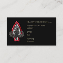 Fort Liberty Anpassade Black Affärskort Visitkort