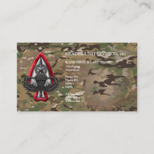 Fort Liberty Anpassade Camo Affärskort Visitkort