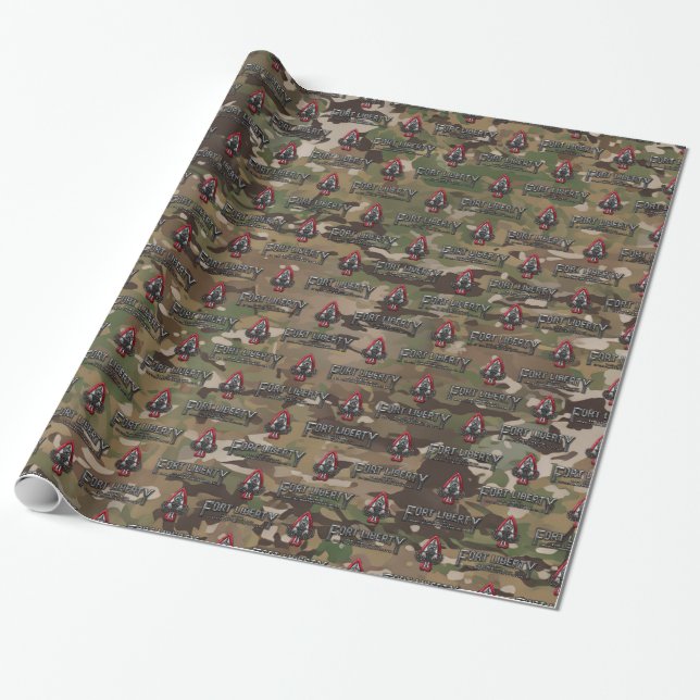 Fort Liberty Camo Wrapping Papper Presentpapper (Utrullad)