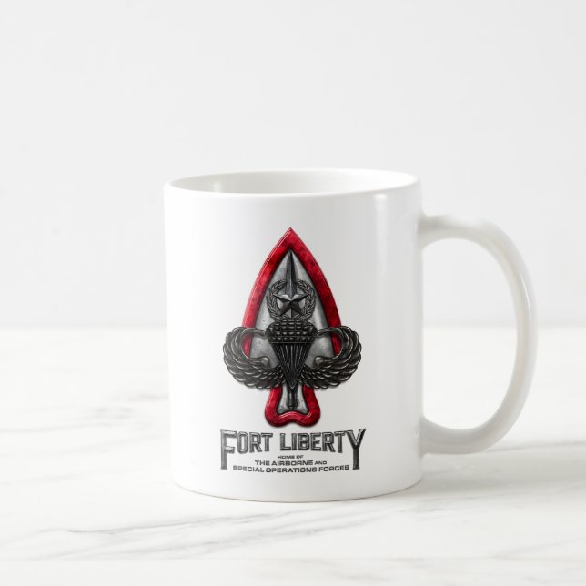 Fort Liberty White Coffee Mugg (Höger)