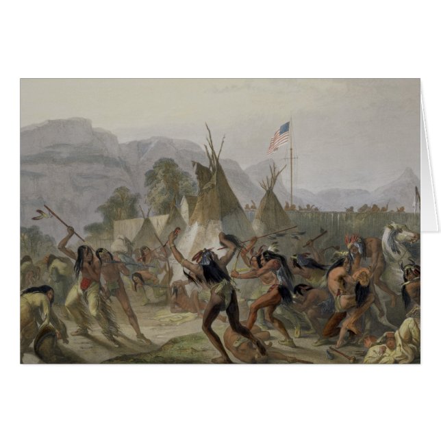 Fort Mackenzie, Augusti 28th 1833, pläterar 42 Hälsningskort (Framsidan Horizontal)