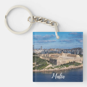 Fort Manoel och Sliema från Valletta, Malta