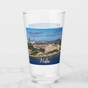 Fort Manoel och Sliema från Valletta, Malta Glaskopp