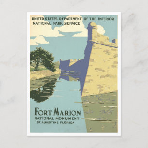 Fort Marion Monument i Saint Augustine, Florida, Vykort