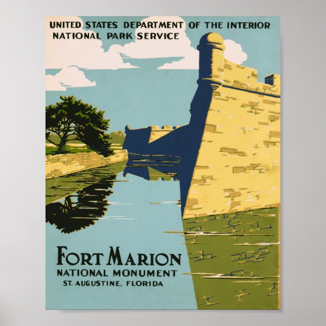 Fort Marion National Monument Vintage Poster (Framsidan)