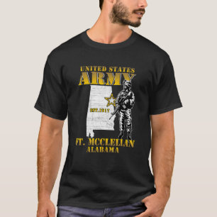 Fort McClellan Alabama Karta Ft McClellan Chemical T Shirt