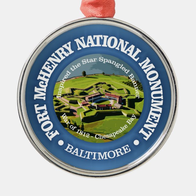 Fort McHenry (NM) Julgransprydnad Metall (Framsidan)