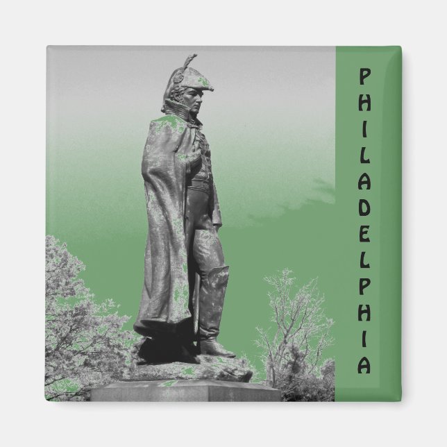 Fort McHenry Statue B+W Magnet (Framsidan)