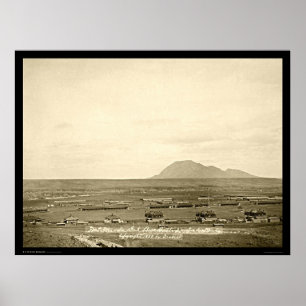 Fort Meade med björnbutten SD 1888 Poster