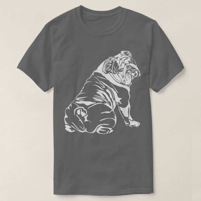 Fort med en gåva från hund på engelska t shirt (Design framsida)