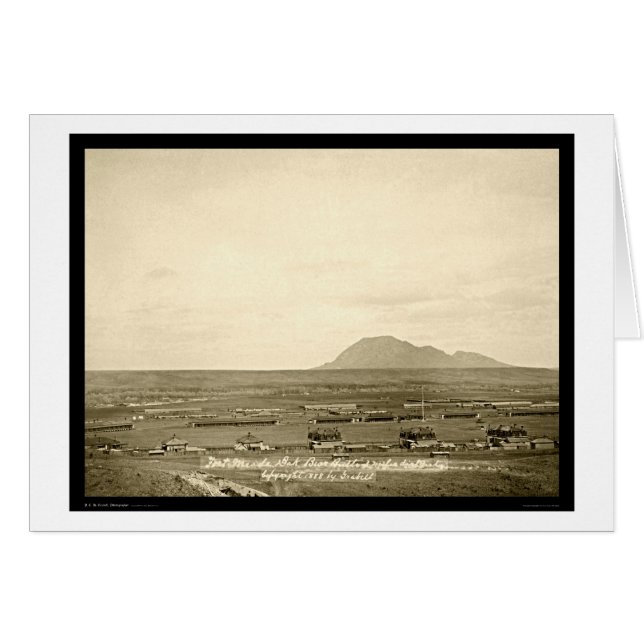 Fort Meda med björnslam SD 1888 Hälsningskort (Framsidan Horizontal)