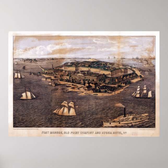 Fort Monroe Virginia (1861) Poster (Framsidan)