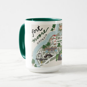 Fort Moore Karta-kaffe Mugg