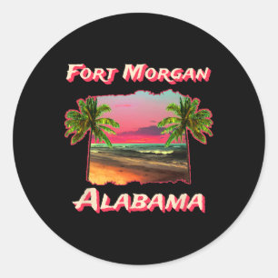Fort Morgan Alabamas stränder Runt Klistermärke