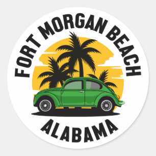 Fort Morgan Beach, Alabama Runt Klistermärke