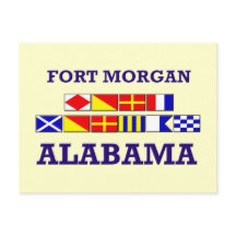 Fort Morgan Flagga vykort