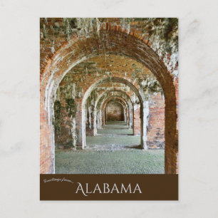 Fort Morgans valv i Alabama Vykort