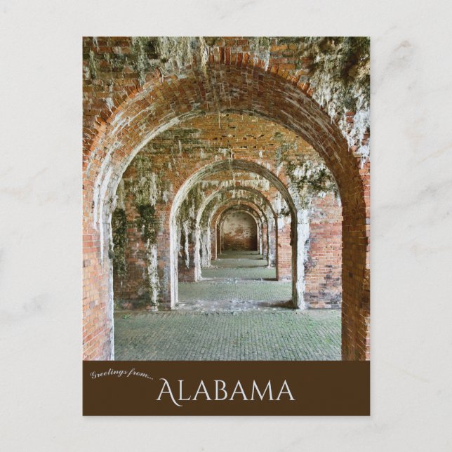 Fort Morgans valv i Alabama Vykort (Framsida)