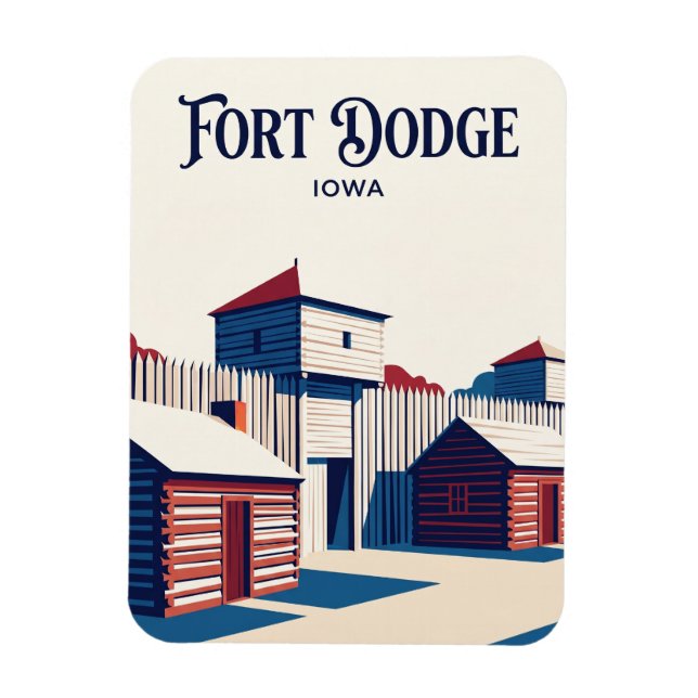 Fort Museum och Frontier Village USA Magnet (Vertikal)