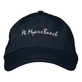 Fort Myers Beach Embroized Florida Baseball Hat Broderad Keps