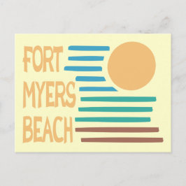 Fort Myers Beach Florida geometrisk solnedgång Vykort