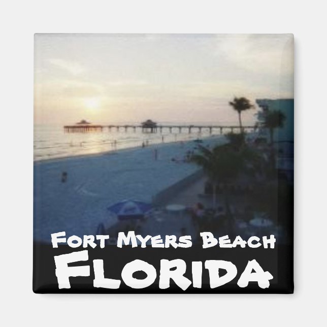 Fort Myers Beach, Florida Magnet (Framsidan)