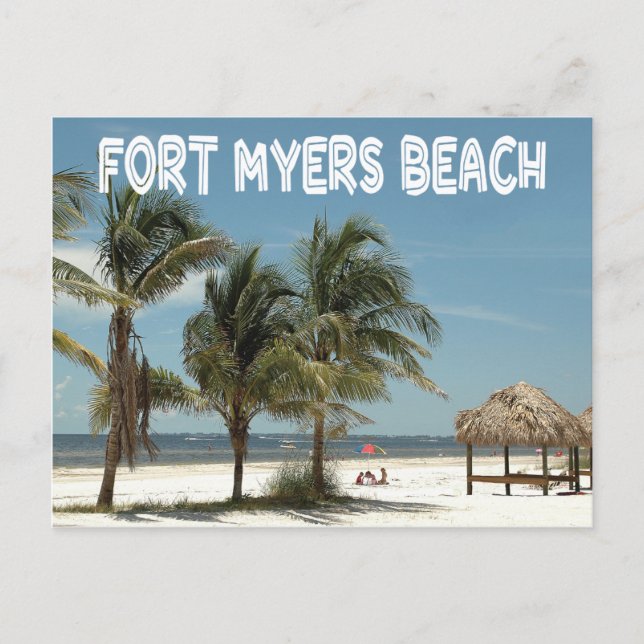 Fort Myers Beach Florida Scen Vykort (Framsida)