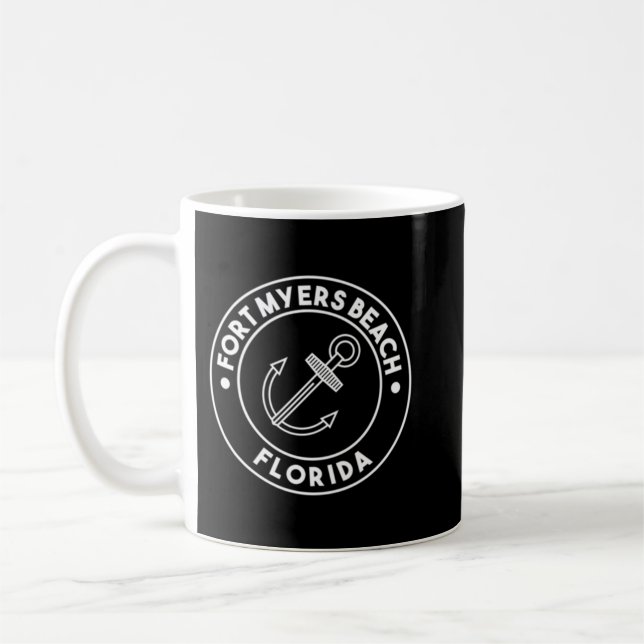 Fort Myers Beach Florida Souvenirs Pocket Logotyp  Kaffemugg (Vänster)