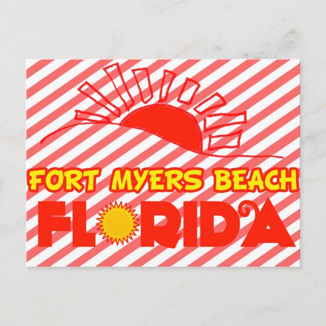 Fort Myers Beach, Florida Vykort (Framsida)