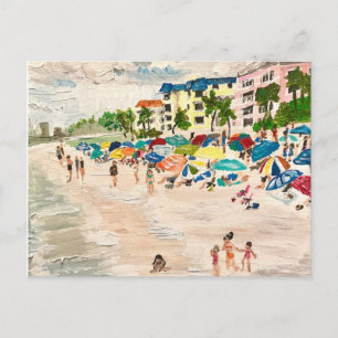 "Fort Myers Beach"-målning av Willlowcatdesigns Vykort
