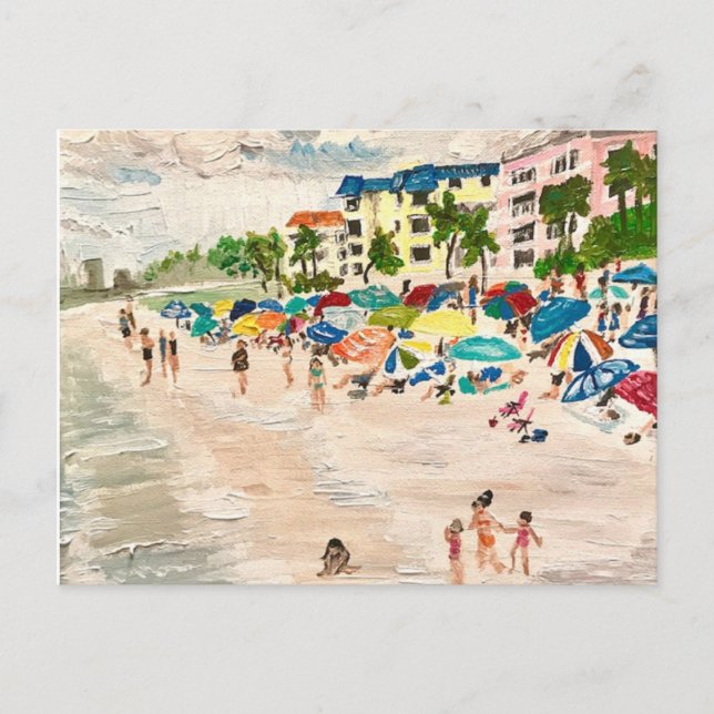 "Fort Myers Beach"-målning av Willlowcatdesigns Vykort (Framsida)