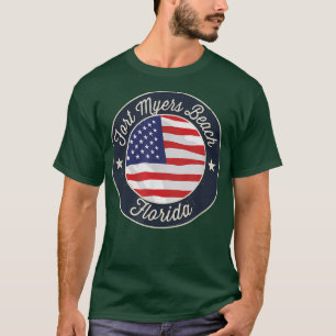 Fort Myers Beach - Patriotic Florida Souvenir T-Sh T Shirt
