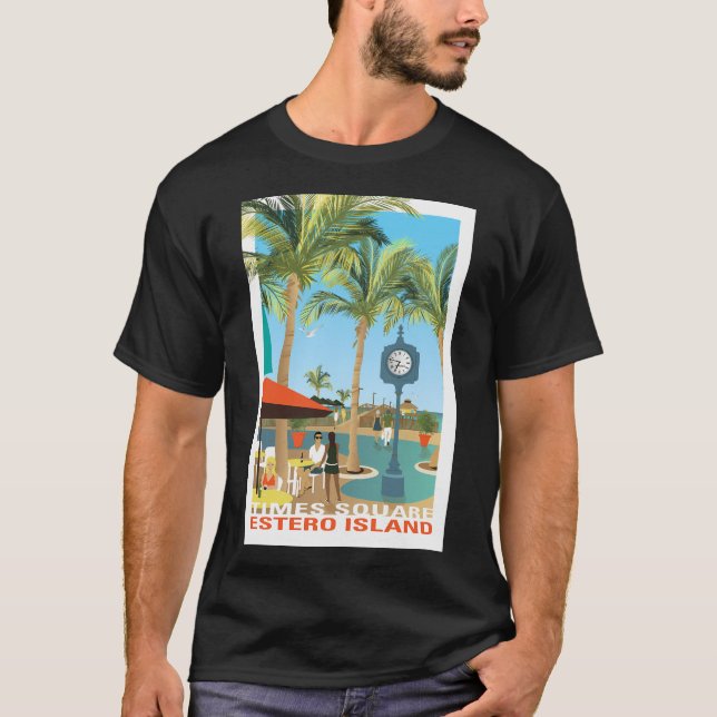 Fort Myers Beach Pier (Times Square Estero) T Shirt (Framsida)