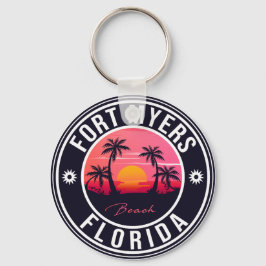 Fort Myers Beach Retro - Florida Souvenirs Keychai Nyckelring