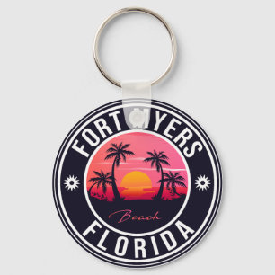 Fort Myers Beach Retro - Florida Souvenirs Keychai Nyckelring