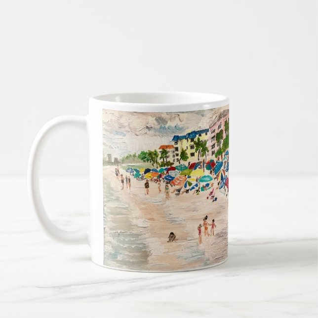 Fort Myers Beach-tavla av Willlowcatdesigns  Kaffemugg (Vänster)