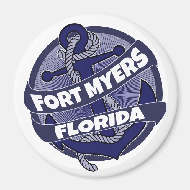 Fort Myers Florida anchor swirl magnet (Framsidan)