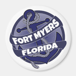 Fort Myers Florida ankrar virvlar runt magneten Magnet